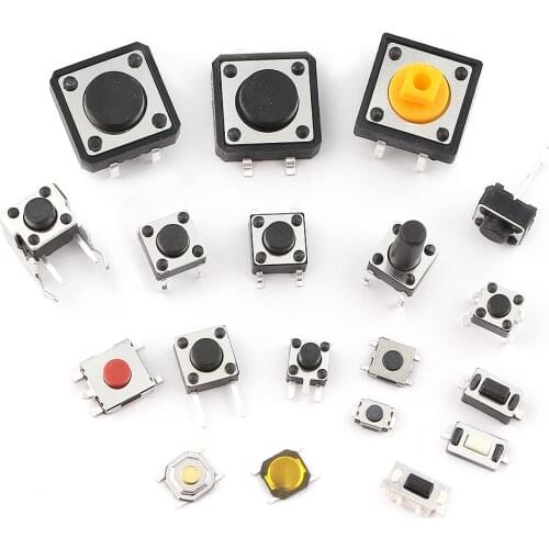 125pcs/batch processing touch switch/micro switch 25 kinds of classification kit/6*6/4*4/12*12 / button switch for DIY tool kit
