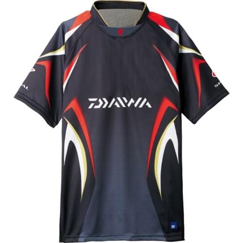 2022 DAWA Large Size Fishing Shirt Quick Dry Cycling Hiking Jersey Summer Fishing Clothing Sunscreen Short Sleeve Fishing Jersey