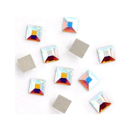 3X3/4 X6MM Rhinestones, Special shaped Non Hot fix Rhinestones, 50pcs/bag Flatback Rhinestones, Crystal AB Nail Art Rhinestones