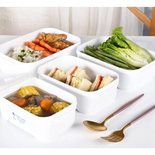 800/1200/1600ml Food Luch Box Food Storage Container Plastic Bento Fresh-Keeping Box Food Preservation Refrigerator Organizer