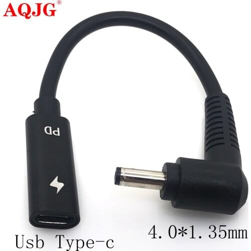 DC Power Adapter 4.0x1.35mm Male Plug to USB Type C Female Jack Connector with Cabe Cord for Asus Zenbook UX21A UX31A UX32A