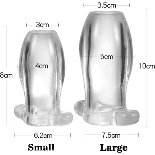 Transparent Soft Hollow Butt Plug Anal Douche Speculum Anal Clean Enema Buttplug Anal Plug Men Gay Anus Sex Toys for Woman