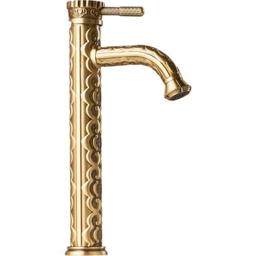 Antique brushed gold bathroom brass basin faucets manufacturer