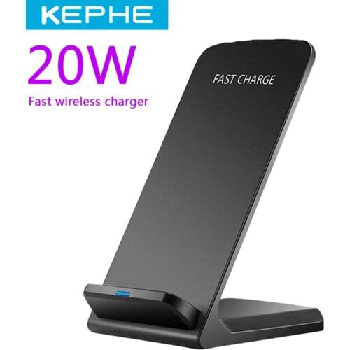 KEPHE 20W QI Wireless Charger Quick Charge 3.0 Fast Charging for iPhone 8 11 XR Samsung S10 S9 S8 S7 S6 Xiaomi 2-Coils Stand