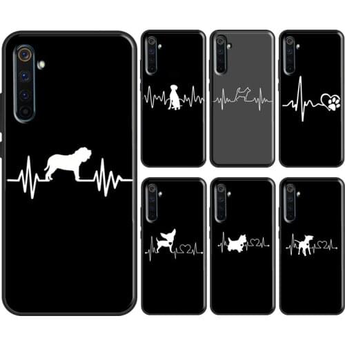 Dog Heartbeat Case For OPPO Realme 8 Pro 6 7 Q3 Pro GT Neo C21 C11 C3 Cover For OnePlus 8T 8 9 Pro Nord