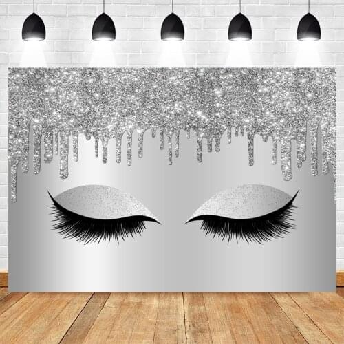 Silver Glitter Shiny Dots Newborn Baby Shower Princess Girl Birthday Backdrop Vinyl Photography Background Photophone Photocall