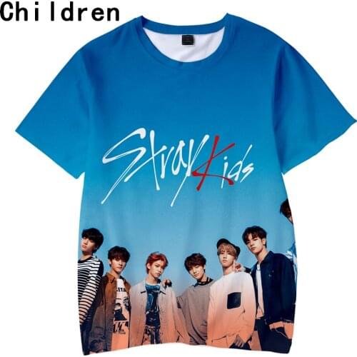 Stray Kids 3D Printed Children T-shirts Kpop Fashion Summer Short Sleeve Tshirts 2019 Hot Sale Casaul Streetwear Kids Tee Shirts