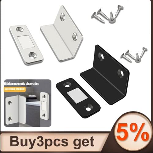 Furniture Fittings Strong Magnetic Door Closer Cabinet Catches Latch Magnet Wardrobes Door Stopper Cupboard Ultra Thin Closures