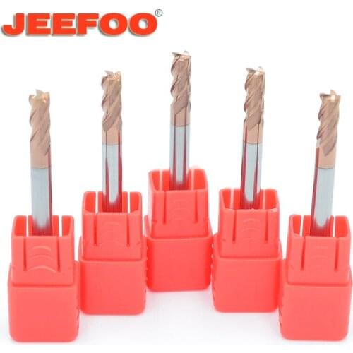 HRC55 CNC Router Bits 4 Flute Tungsten Carbide End Mills Spiral Set Cutting Tools Craving Cutter
