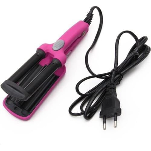 Mini Ceramic Hair Crimper Curler Curling Iron Tong Waving Wand Roller Salon