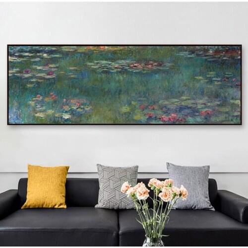 Claude Monet Water Lilies Famous Oil Paintings Reproduction On Canvas Wall Art Posters And Prints Pictures For Living Room