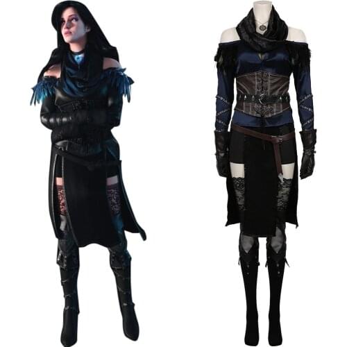 Yennefer Cosplay Costume Top Skirt Outfits Halloween Carnival Suit
