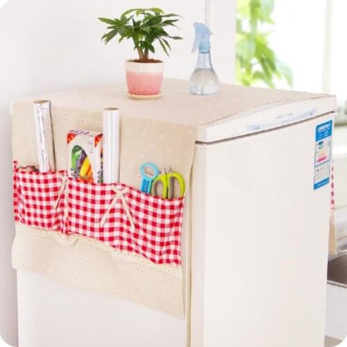 Little Daisy Fluid Single And Double Door Refrigerator Dust Towel Multifunctional Refrigerator Dust Cover With Storge Bags