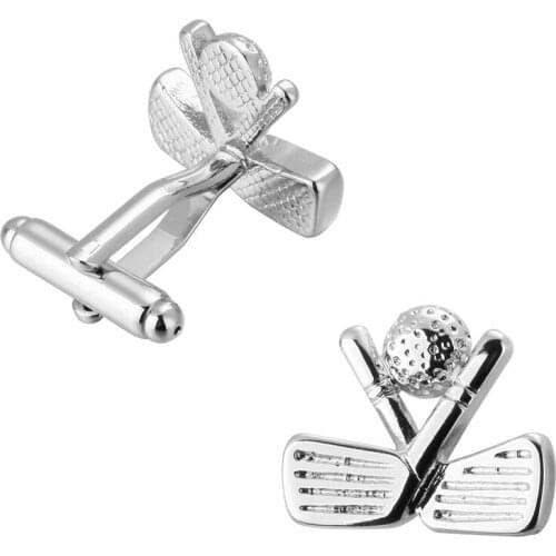 Fashion Sport Cufflinks Golf Football Tennis Design Novelty Cuff Links 3 pair pack sale
