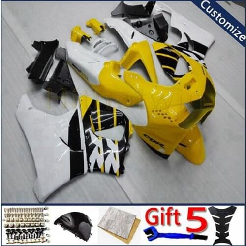 Motorcycle plastic cover For CBR919RR 1998 1999 CBR 919 RR 98 99 ABS plastic Fairings hull yellow white