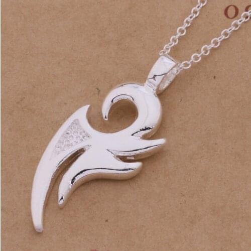 AN372 stearling silver color color Necklace silver color color fashion jewelry pendant shark /bdyajvfa aowajgda