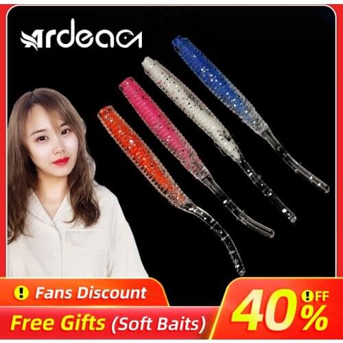 Ardea Soft Lures Silicone Bait 12pcs 48mm 0.4g Double Color Artificial Spinner paper Jigging Wobblers Baitfishing Fishing Tackle