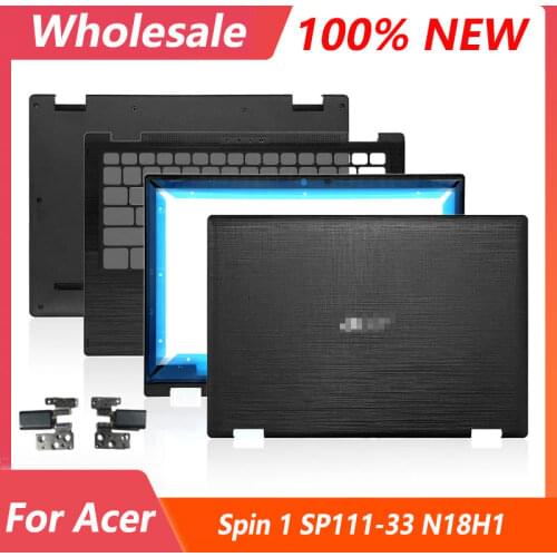 New For Acer Spin 1 SP111-33 N18H1 LCD Back Cover/Front Bezel/Palmrest/Bottom Case Laptop Housing Cover Case Black