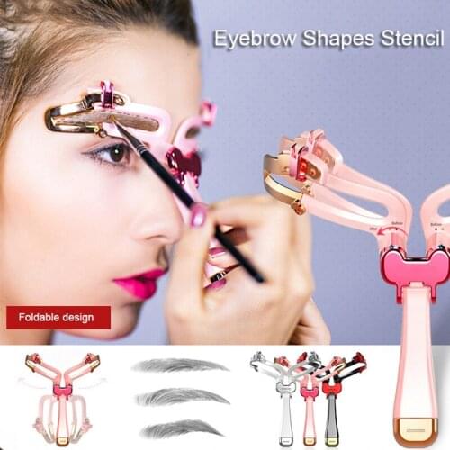 Adjustable Eyebrow Shapes Stencil Makeup Shaping Eye Brow Card Styling Tool DIY Eyebrow Template For Beginners Dropshipping