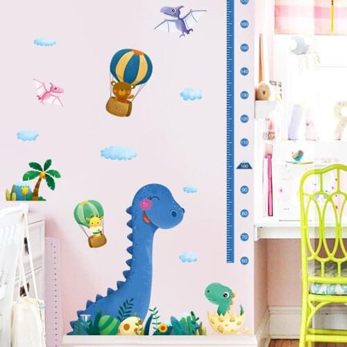 [SHIJUEHEZI] Dinosaurs Animals Wall Sticker DIY Height Measure Wall Decals for Kids Rooms Baby Bedroom Nursery Home Decoration