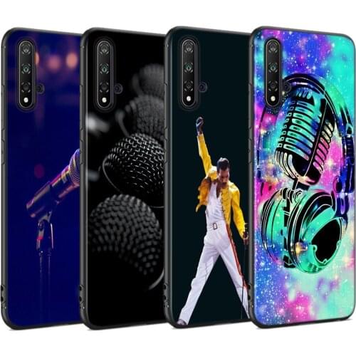 Music Dream Microphone Silicone Cover For Huawei Nova 8 7 7i 6 SE 5i 5 5T 4E 4 3E 3i 3 2i Pro Black Phone Case