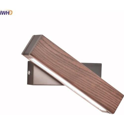 Modern Wall Lamp Rotatable Nordic Wooden Wall Lights Wandlamp Mirror Light Home Indoor Lighting For Bathroom Bedside Aisle