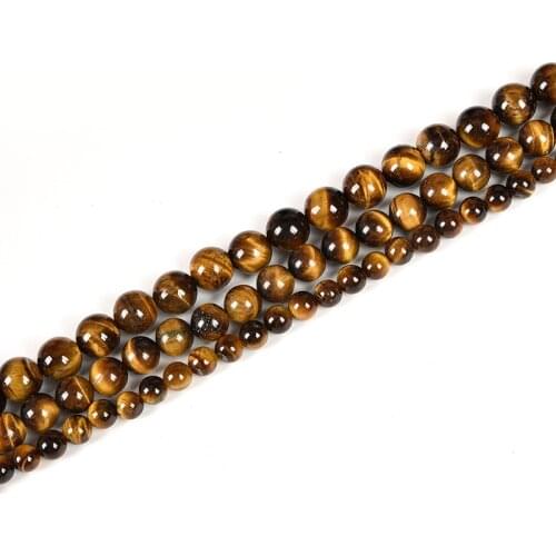 Glittering Yellow Tiger Eye Stone 4/6/8/10/12/14/16/18/20mm Loose Beads DIY jewel accessories 15inch For Noble Character H263