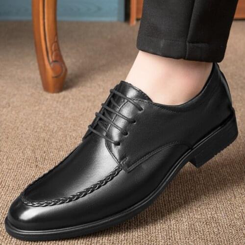 Fashion Men Shoes lace up hollow Formal Dress Casual genuine Leather Shoes Business summer Designer Brogue Office Shoes men