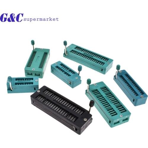 2PCS 16 20 28 32 40 Pins Test Universal ZIF IC Socket 16P 20P 28P 32P 40P Sockets AF