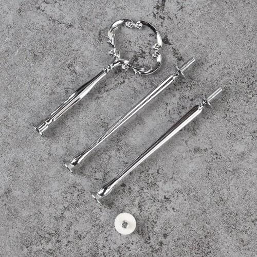 Metal Flower Shape Decorating Tool Wedding 3 Tier Rod Cake Stand Handles
