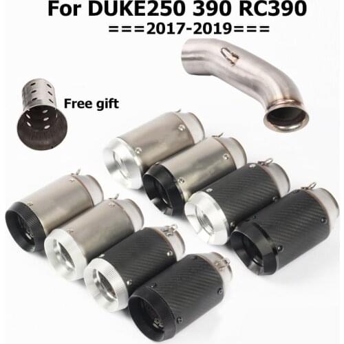 Motorcycle Exhaust System Muffler Escape with DB Killer Middle Link Pipe Slip on For DUKE 125 250 390 RC390 2017-2019