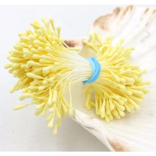 Yellow Color Size 1mm Pearl Flower Stamen Pistil Cake Decoration Craft DIY Wedding Decoration(4500pcs/Lot)