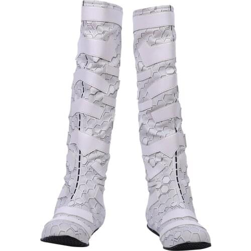 Superhero Atlanna Queen Cosplay Shoes Women Fancy Boots White Boots for Halloween Carnival Party Any Size