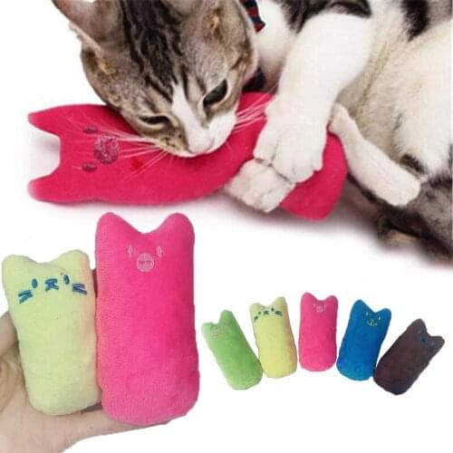 Teeth Grinding Catnip Toys Funny Interactive Plush Cat Toy Pet Kitten Chewing Vocal Toy Claws Thumb Bite Cat Mint For Cats Toys