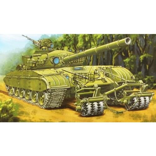 1:35 Russian T-72 Mine-clearance Tank Electric Car Model Assembly Model Armoured Vehicle