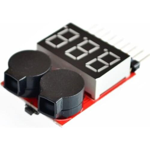 1-8S LED Lithium Battery Voltage Indicator Checker Tester Low Voltage Buzzer Alarm