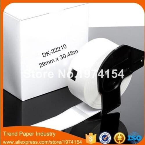 100 x Rolls Brother Compatible Labels DK-22210, 29mm x 30.48m,Continuous Paper Labels, with Permanent Cartridge,DK 22210,DK 2210