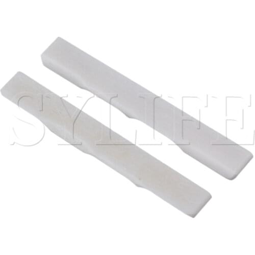 2 x Cattle Bone Musical Spare Parts Guitar Lower Bridge Saddle for Ukulele