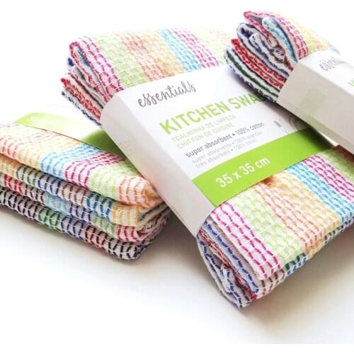 4pcs/set Dish Cloths Towel Kitchen Swab Kitchen Towel Table Cleaning Cloths Cotton Dish Cloths