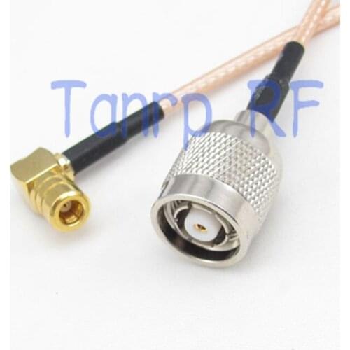 8in RP TNC male plug to SMB female jack right angle RF adapter connector 20CM Pigtail coaxial jumper cable RG316 extension cord