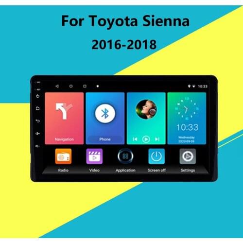 9" android 2 Din Car gps player for Toyota Sienna 2016-2018 car radio multimedia navigation stereo head unit