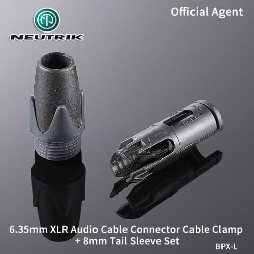 Neutrik 6.35mm XLR Audio Cables Plug 8mm Tail Sleeve Cable Clamp Set for 2 3 pole Guitar Snakes Speakers Amplifiers Mixing Desks