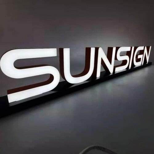 Freestanding glow up word sigs acrylic led lettes for tabletop signs