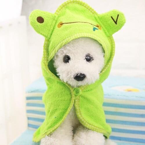 Pet Dog Bath Towel Pet Drying Cleaning Puppy Blanket High Quality Cute Pet Supplier Pink Blue Green Yellow Cartoon