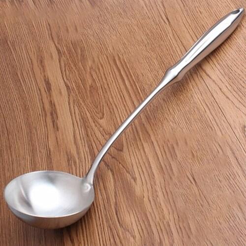 Large 304 stainless steel cooking spoon long - handled porridge spoon cooking utensils