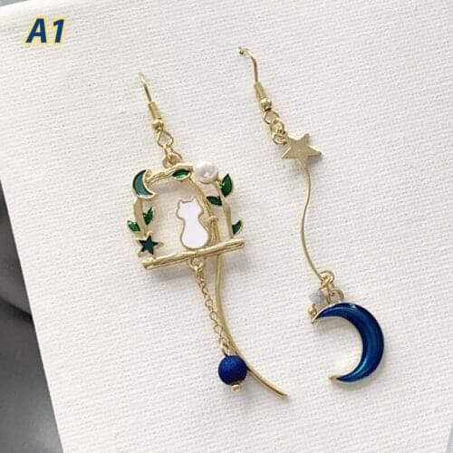 Exaggerated Temperament Star Tassel Earrings Rear Hanging Six-pointed Star Earrings European And American Women Fashion Earrings