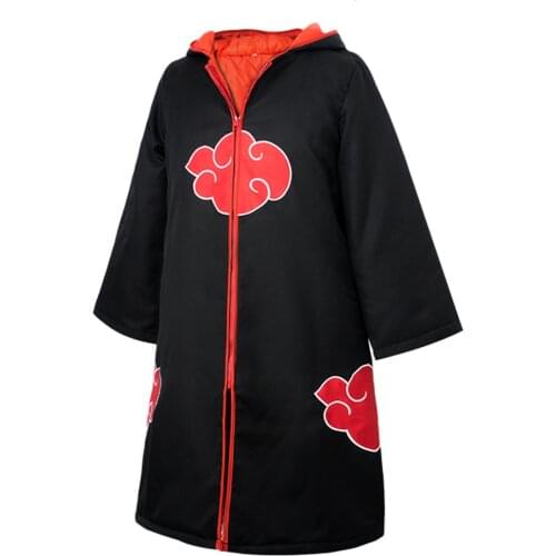Brdwn Naruto Unisex Taka Hebi Hawk Snake Uchiha Sasuke Long Hoodie Casual Cloak Cotton-padded Wadded Jackets