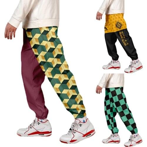 Anime Demon Slayer Kimetsu No Yaiba Pants Kamado Tanjirou 3D Printing Trousers Kamado Nezuko Casual Loose Plus Size Sweatpants