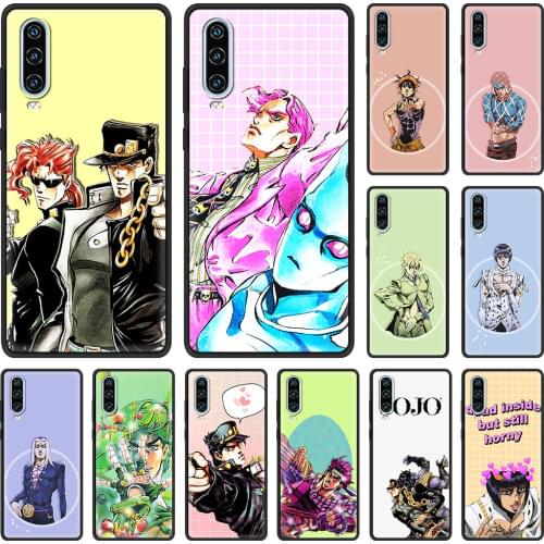 Art JoJo Bizarre Adventure Luxury Phone Case for Huawei P Smart Z 2019 P40 P30 Lite P20 P10 Pro E 2020 2021 5G Black Shell Cover