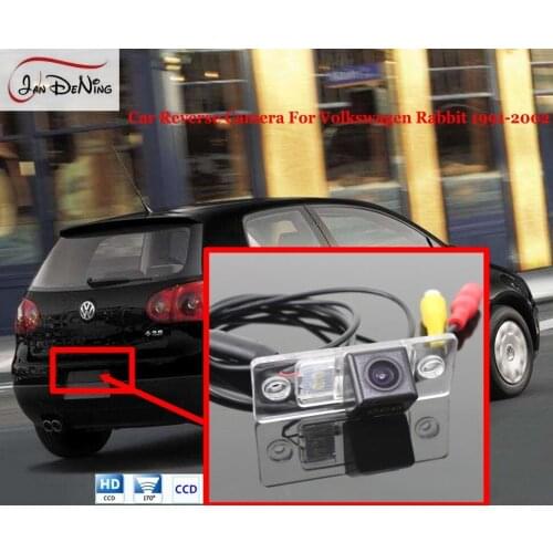 JanDeNing License Plate Light OEM/HD CCD Car Rear View Parking/Backup Reverse Camera For VW Volkswagen Rabbit 1991-2002